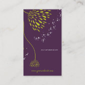 グリーンキクの花シエレガントックフローラ 名刺 (裏面)