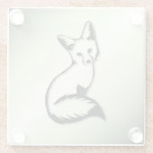 グリーンキツネ ガラスコースター (裏面)