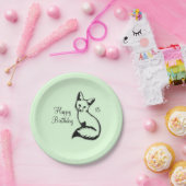 グリーンキツネ ペーパープレート (パーティー)