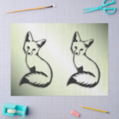 グリーンキツネ 薄葉紙 (クラフト)