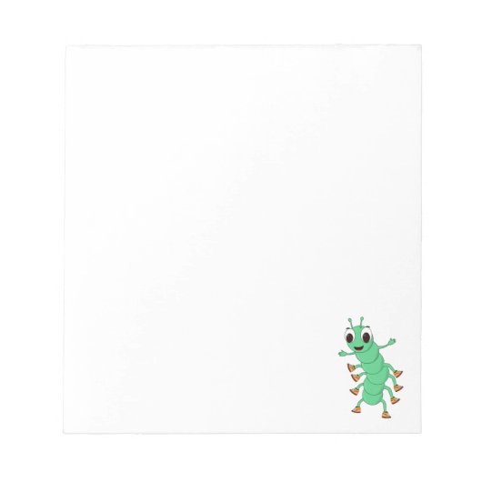 グリーンキャタピラーカスタム ノートパッド (正面)