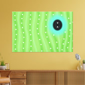 グリーンキャタピラーパターンギャラリーラップウォールキャンバス キャンバスプリント (インサイチュ (リビング))