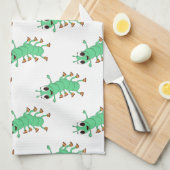 グリーンキャタピラー キッチンタオル (四つ折り)