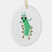 グリーンキャタピラー セラミックオーナメント (右)