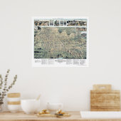 グリーンキャッスル， INパノラママップ – 1886 ポスター (キッチン)