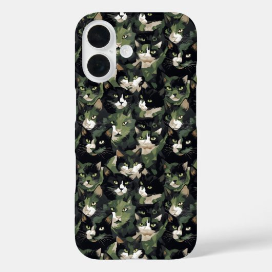 グリーンキャットカモフラージュ Case-Mate iPhoneケース (裏面)