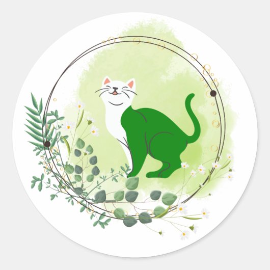 グリーンキャット ラウンドシール (正面)