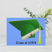 グリーンキャップ高校卒業 招待状 (スタンド正面)