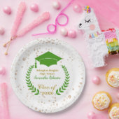 グリーンキャップ&ローレルエクセシションパーティー紙プレート ペーパープレート (パーティー)