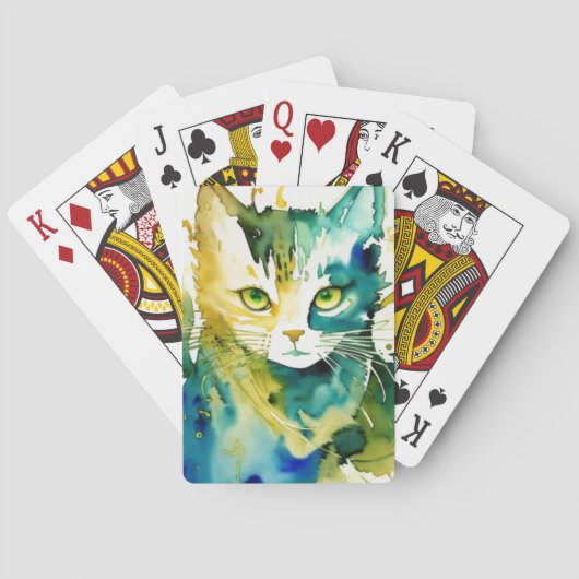 グリーンキャッ遊トのカード トランプ (裏面)