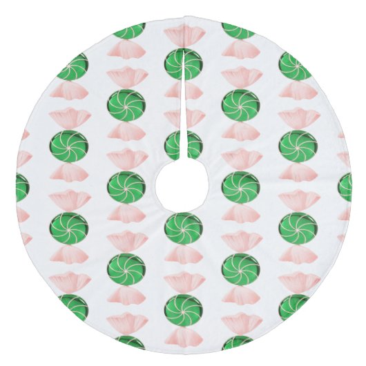 グリーンキャンディクリスマスツリースカート フリース ツリースカート (正面)