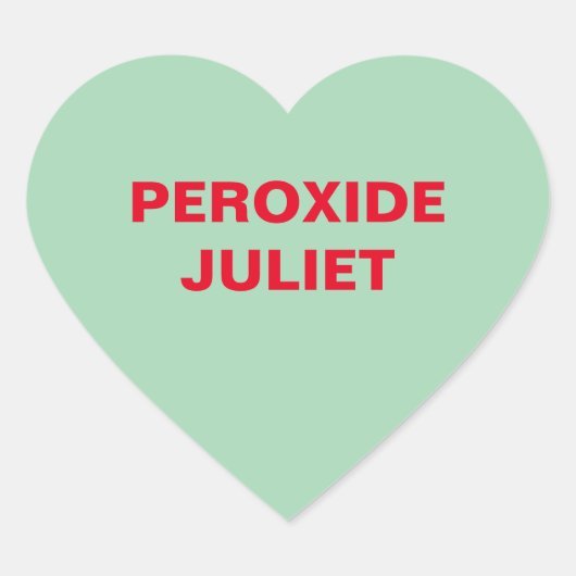 グリーンキャンディハート ハートシール (正面)