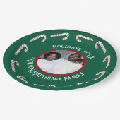 グリーンキャンディーキャンセクリスマス2025レトロファミリー ペーパープレート (アングル)