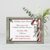 グリーンキャンディーケイン招待状 招待状 (スタンド正面)