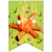 グリーンキャンピングバースデーパーティーハッピーバースデー バンティングフラッグ (第1の旗)