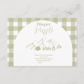 グリーンキャンピングベビーシャワー エンクロージャーカード (正面)