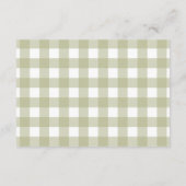 グリーンキャンピングベビーシャワー エンクロージャーカード (裏面)