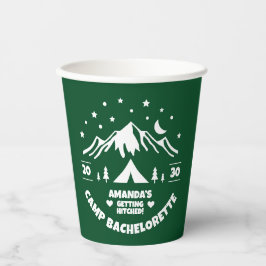 グリーンキャンピング独身最後の女友達パーティー 紙コップ