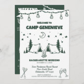 グリーンキャンプバチェロレッテウィークエンドパーティー 招待状 (正面/裏面)