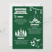 グリーンキャンプ独身最後の週末旅行 招待状 (裏面)