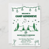 グリーンキャンプ独身最後の週末 招待状 (正面)