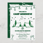 グリーンキャンプ独身最後の週末 招待状 (正面/裏面)