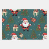 グリーンキュートクリスマスセット3 ラッピングペーパーシート (正面3)