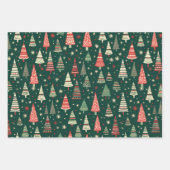 グリーンキュートクリスマスセット3 ラッピングペーパーシート (正面)