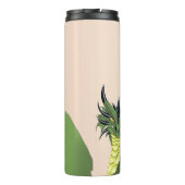 グリーンキュートドラゴンポートレートピーチ タンブラー (裏面)