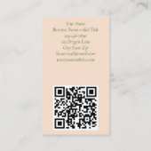 グリーンキュートドラゴンポートレートピーチ 名刺 (裏面)