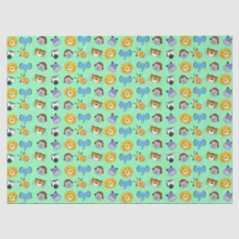 グリーンキュートワイルドワンアニマルイラストレーションサファリ 薄葉紙