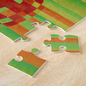 グリーンキュービスト海のジャンク抽象芸術 ジグソーパズル (側面)