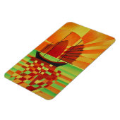 グリーンキュービスト海のジャンク抽象芸術 マグネット (左側)