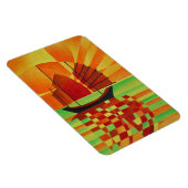 グリーンキュービスト海のジャンク抽象芸術 マグネット (右側)