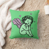 グリーンキューピッド装飾用クッション クッション (ブランケット)