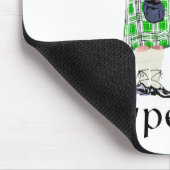 グリーンキルトの紳士バピパー マウスパッド (コーナー)