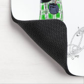 グリーンキルトの紳士バピパー マウスパッド (コーナー)