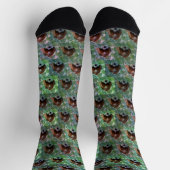 グリーンキングチャールズカバリエスパニエル犬クルーソックス ソックス (上部)