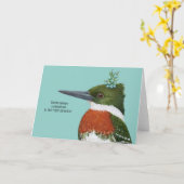 グリーンキングフィッシャー賛辞カード カード (黄色い花)