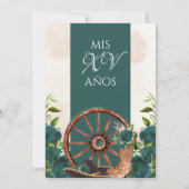 グリーンキンセアニェラバラヴィンテージシャーロウェスタン 招待状 (裏面)