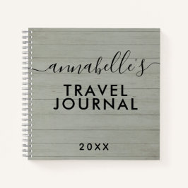 グリーンキ素朴ャンピングウッズRVトラベルジャーナル ノートブック