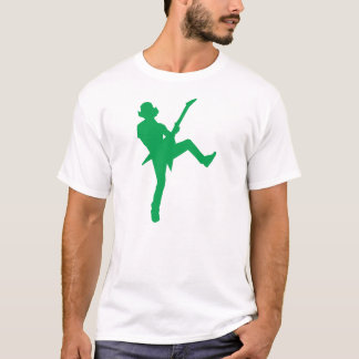 グリーンギタリストのシルエット Tシャツ