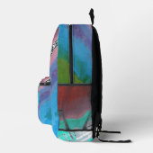 グリーンギターバックパック プリントバックパック (右)