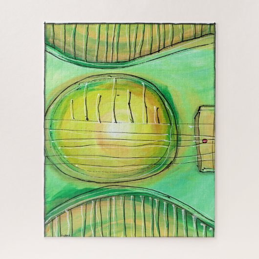 グリーンギター2 ジグソーパズル (縦)