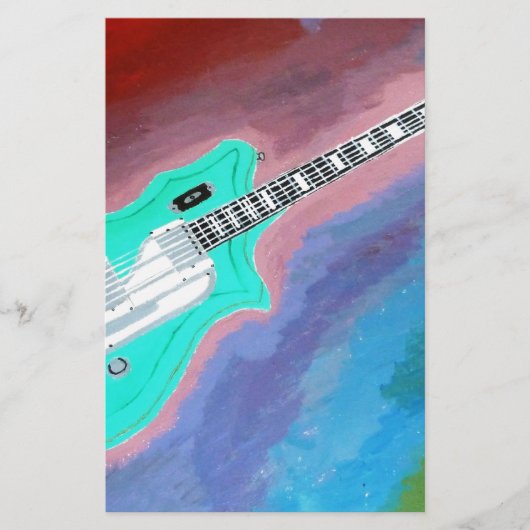 グリーンギター 便箋 (正面)