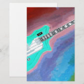 グリーンギター 便箋 (正面/裏面)