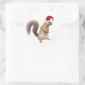 グリーンギフトステッカー付きサンタリス ラウンドシール (バッグ)