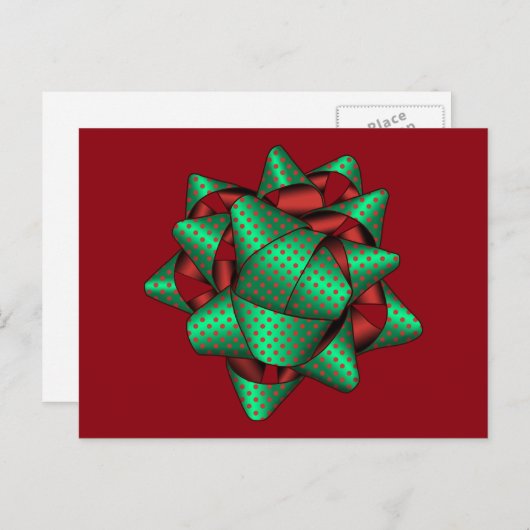 グリーンギフトボウクリスマスポストカード シーズンポストカード (正面/裏面)