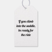 グリーンギフトラベルのジャンプ馬騎手 ギフトタグ (裏面)