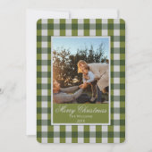 グリーンギンガムのカスタムホリデー写真カード シーズンカード (正面)